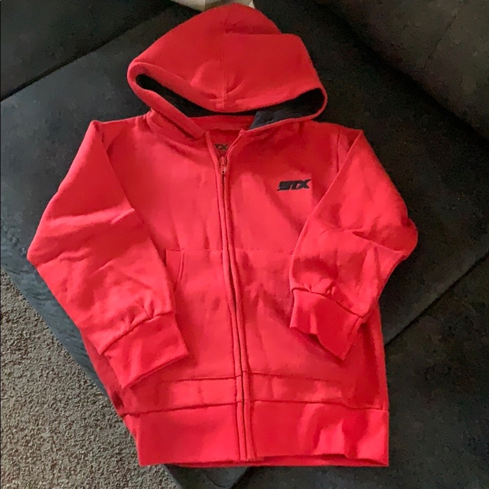 New STX hoodie boys red